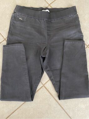 Nine West Charcoal Gray Super Skinny Pull On Jeans Plus Size 16